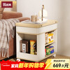 Gajumei can lift and fold mobile coffee table and dining table, two-purpose all-in-one living room, small apartment, multi-functional sofa, side cabinet, small side table