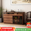 Qiuke solid wood sideboard tea bar machine integrated automatic water supply tea cabinet new style home living room new Chinese style storage cabinet sideboard tea bar machine integrated length 160cm