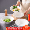 Jie Yajie ceramic soup bowl large household pure white ramen bowl underglaze color 8-inch large bowl soup basin instant noodle bowl 4 pieces