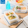 LOCK & LOCK crisper refrigerator storage box plastic sealed lunch box microwaveable lunch box fresh storage box rectangular 2600ml