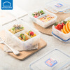 LOCK & LOCK crisper refrigerator storage box plastic sealed lunch box microwaveable lunch box fresh storage box rectangular 2600ml