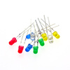TaoTimeClub 3mm luminescent tube LED lights, red, green, yellow, blue and white, 20 pcs each, diode package, lamp beads, 100 pcs in total