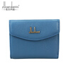 Zordani Wallet Women's Short Tri-fold Buckle Multi-Card Slot Student Money Clip Personalized Fashion Cowhide Coin Clip Card Holder A73 Blue