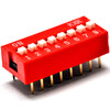 TaoTimeClub 8P DIP Switch Flat DIP Switch 8-bit DIP Switch Pitch 2.54MM Red