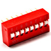 TaoTimeClub 8P DIP Switch Flat DIP Switch 8-bit DIP Switch Pitch 2.54MM Red