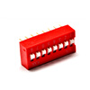 TaoTimeClub 8P DIP Switch Flat DIP Switch 8-bit DIP Switch Pitch 2.54MM Red