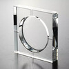 FEiNASi Crystal Home Large Office Creative Personalized Ashtray Bar European Crystal Glass Fashion Ashtray Square Large 20cm (With Ashtray Mat)