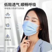 Zhanlik medical surgical mask [single piece individually packaged] [a pack of one piece] disposable three-layer surgical mask anti-droplet student protection with meltblown cloth three-layer thickening 100 pieces [single piece individually packaged] adult medical surgical mask