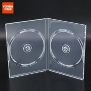 Ubily quadratische Doppel-Disc-Box Brenn-Disc-Aufbewahrungsbox transparente Kunststoff-Disc-Tasche Disc-Hülle CD-DVD-Disc-Aufbewahrungsbox 10 Stück/Packung 9424