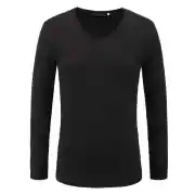 Men's long-sleeved t-shirts, fashionable loose tops, bottoming, men's summer sweaters, winter knitted sweaters, middle-aged pants, wool dad, Korean version, middle-aged and elderly round neck, regular models without velvet, 6321 blue XXL, it is recommended to be around 190 catties