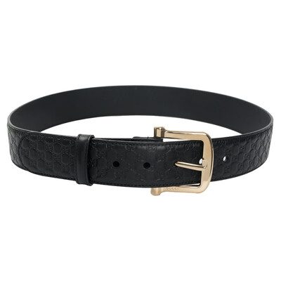 Gucci (GUCCI) Women's Black Leather Belt 281548 BMJ1G 1000-95