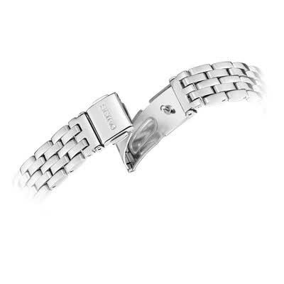 Seiko (SEIKO) women's watch fashion fashion white plate blue needle steel  belt 5 bar waterproof quartz