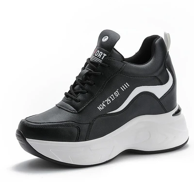 インナー増加レディースシューズ レディーススロープヒールカジュアルシューズ レディースネットセレブオールドシューズ レディース快適ハイヒールスニーカー 超ホットな21年韓国版スモールホワイトシューズ レディーストレンディな通気性シングルシューズ