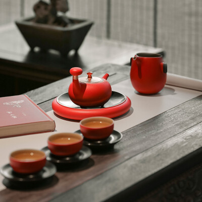 Chinese Red Tea Set With Gift Box