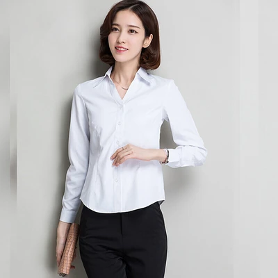 早期応募長袖シャツ女性秋白シャツ女子学生面接プロシャツ白シャツswcc