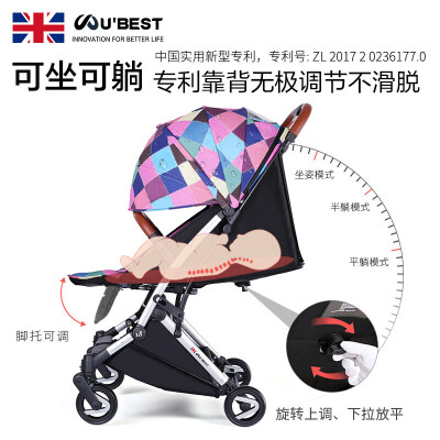 U Best Ubest British Baby Stroller Can Sit Lie Down And Get On The Plane Umbrella