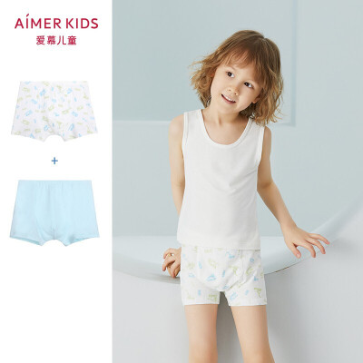 Admiration children's middle-aged children 6 years old + boys student  mid-waist boxer briefs boys