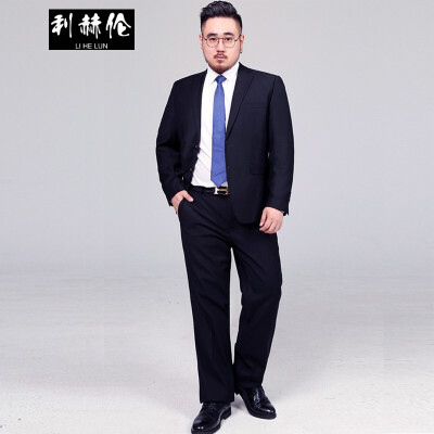 Liherent Large Size Suit Suit Men'S Business Casual Suit Three-Piece Suit  Fat Man Plus Fat Plus Size Loose Coat Fat Man Wedding Suit Formal Suit A  Set Of Navy Blue 8Xl (Recommended