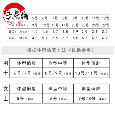 6.5 centimeters ring size