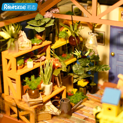 若态diy小屋艺术屋生日礼物女生手工制作木制建筑拼装模型 若态diy小屋艺术屋生日礼物女生手工制作木制建筑拼装模型
