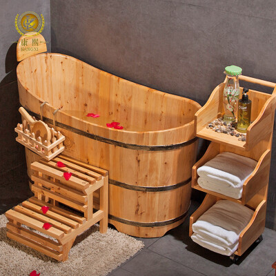 Kangxi Cedar Bathing Wooden Barrel, Wooden Barrel Bathtub