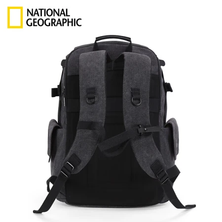 National Geographic National Geographic men and women 15.6-inch note shoulder bag computer bag cool handsome school bag large-capacity waterproof backpack black