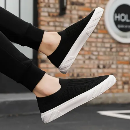 2022 canvas shoes men's summer thin style breathable slip-on sneakers men's old Beijing cloth shoes Hugh TL7720 black 39
