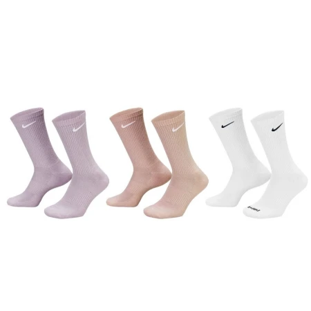 Nike NIKE men's and women's sports accessories socks three pairs of socks EVERYDAY PLUS CUSHION sports socks SX6888-990 multi-color M size