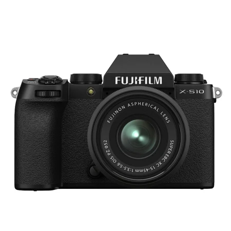 Fuji FUJIFILM x-s10/xs10 retro micro-single electric digital camera vlog selfie five-axis anti-shake S10 +15-45 lens basic essential 32G high-speed card + camera bag + tempered film