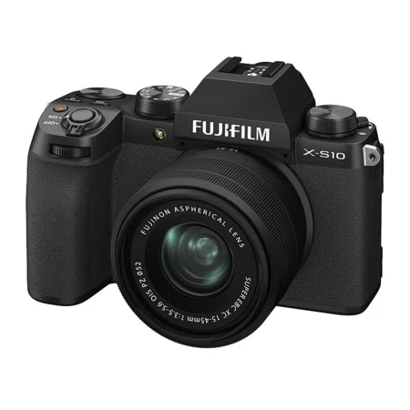 Fuji FUJIFILM x-s10/xs10 retro micro-single electric digital camera vlog selfie five-axis anti-shake S10 +15-45 lens basic essential 32G high-speed card + camera bag + tempered film