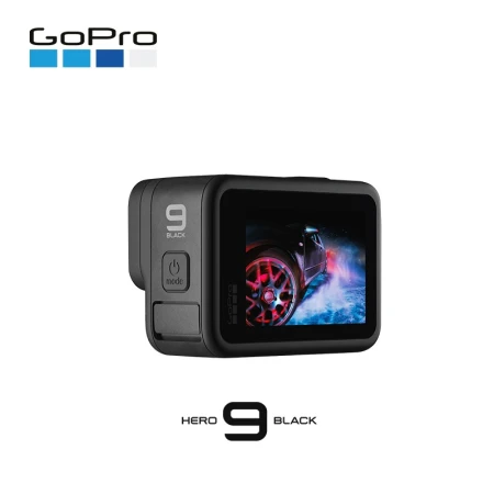GoPro HERO9 Black 5K Sports Camera Waterproof and Anti-shake Digital Video Camera Vlog Portable Gift Box Single Camera + Portable Selfie Stick + Single Battery + 64G Memory Card