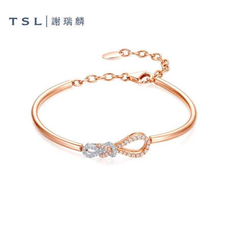 TSL Xie Ruilin 18K rose gold bracelet women's romantic contract series diamond color gold bracelet bracelet gift BB620 pricing class 57 diamonds, a total of about 21 points
