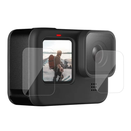 TELESIN sports camera GoPro accessories gopro11 10 9 tempered film lens screen front and rear display HD protective film gopro11/10/9 tempered film 1 set