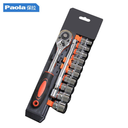 Paula Paola 12 Pieces Auto Repair Socket Mid-Fly 10mm 3/8 Series Set 8-19mm Quick Ratchet Wrench Set Machine Repair Tools Auto Repair Tools 8502