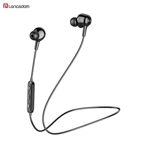 Langston Bluetooth headset hanging neck sports running magnetic inhalation ear high-definition call suitable for Apple vivo Huawei oppo millet mobile phone wireless headset L17B black