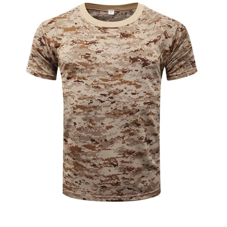 Zhuolun Shangpin summer camouflage uniform short-sleeved men's military training T-shirt speed outdoor summer camp camouflage clothing junior high school college students military training uniform camouflage T-shirt military fan clothing blue flower mesh T-shirt 170