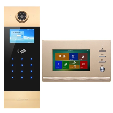 HETAi full digital visual building intercom access control community color smart doorbell card swiping access control equipment system for 1 household