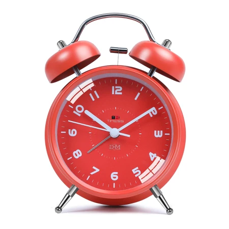 Timess jam alarm anak-anak kreatif bisu jam alarm kecil kartun siswa bercahaya jam samping tempat tidur bel kuarsa bisu mekanik malas jam alarm PT829-5 orange