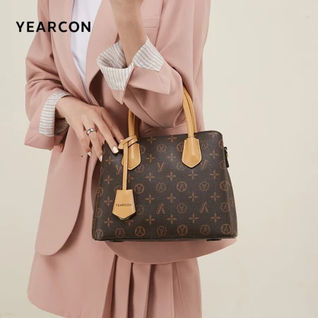 Yierkang birthday gift large-capacity tote bag presbyopia bag mother bag lady handbag 21W28044-932 dark coffee