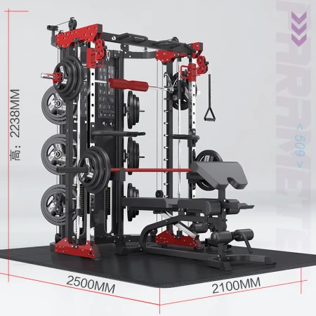 Kangqiang Smith machine BK509 mobile bird comprehensive training device fitness equipment gantry frame weightlifting bed squat bench press barbell rack professional version