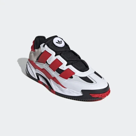 adidas Adidas official clover NITEBALL men's and women's classic sports shoes milk bag shoes black/white/red 40.5250mm