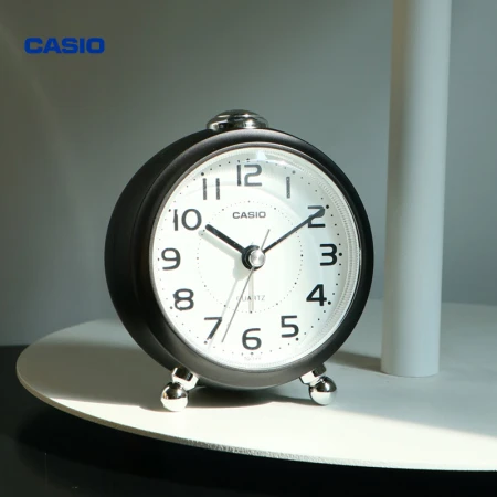 Casio CASIO Jam Alarm Kecil Siswa Anak Jam Alarm Fashion Kreatif Jam Alarm Samping Tempat Tidur Pria Kamar Tidur Kecil Sederhana Malam Lampu jam Alarm Wanita Hitam TQ-149-5PF