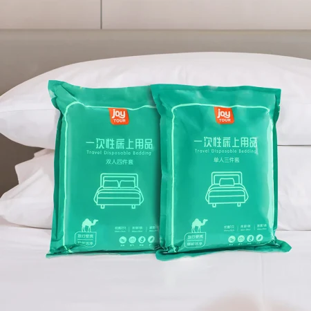 JOYTOUR SMS grade disposable bed sheet, quilt cover, pillowcase, thickened four-piece set, bedding, travel, hotel supplies, hotel supplies