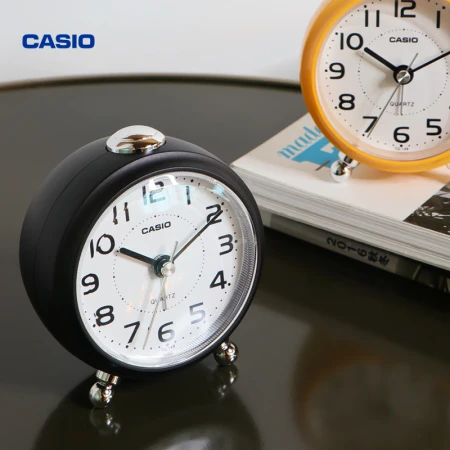 Casio CASIO Jam Alarm Kecil Siswa Anak Jam Alarm Fashion Kreatif Jam Alarm Samping Tempat Tidur Pria Kamar Tidur Kecil Sederhana Malam Lampu jam Alarm Wanita Hitam TQ-149-5PF