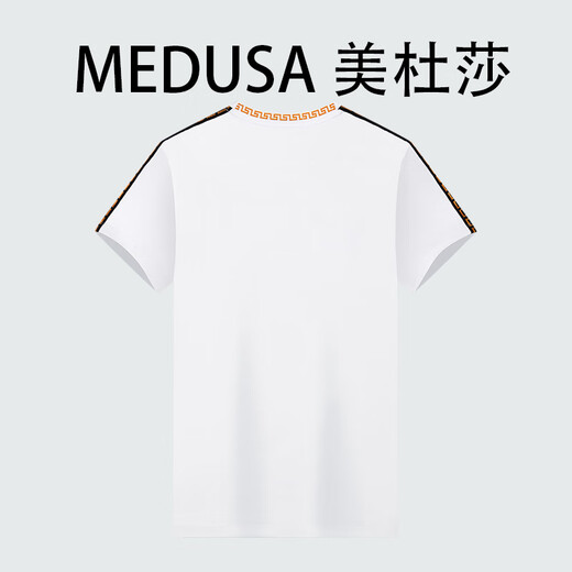 美杜莎短袖T恤男男装夏季新款男士短袖刺绣潮流时尚休闲体恤9909 黑色 薄款 2XL