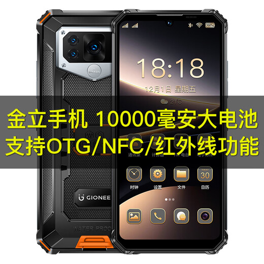 Gionee P28 Seiko Drei-Sof-Elektromution Elektrische Batterie wahr wasserdicht 256 GB Outdoor-Smartphone 10000 mAH Großer Batterie Ultra langer Standby-NFC-Infrarot OTG All-Netcom Voice King Schwarz [IP68 Level True Waterefrid + Infrared Fernbedienung + NFC Intelligent Interaction] 8-Core + 256GBORTE
