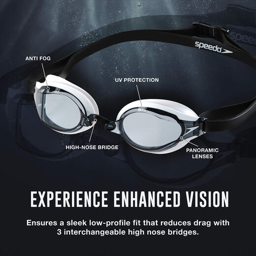 Speedo Speed Socket 2.0 Shark Skin Professional Men's and Women's Racing Swimming Goggles HD Waterproof and Anti-fog Vapor One Size