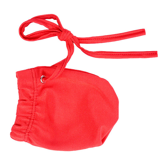 Ye Zimei Sexy Underwear Men's Swimwear Fabric Bag U-Shaped Pouch Strap Cover Sexy Underwear Red One Size