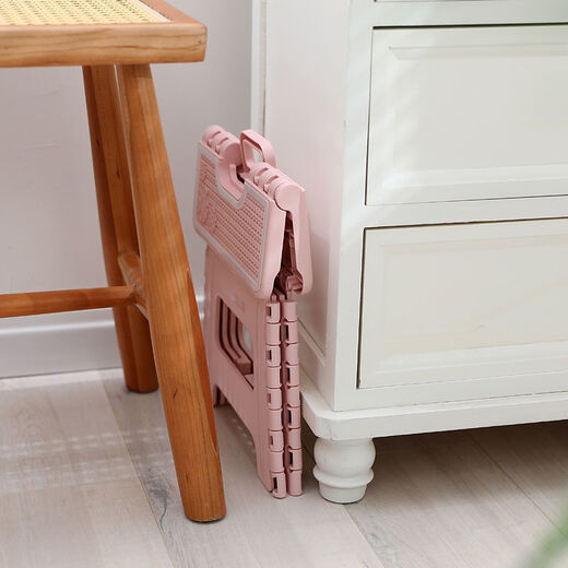 
Pupan thickened plastic folding stool for home use Maza Train small stool portable cartoon low footbed stool green miqi pink miqi super large + 1050g