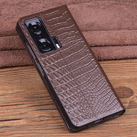 
Pure Armor Honor Magic V2 Mobile Case New genuine leather Honor V2 Folding Screen Flip Smart Window Bracket Protector V2 Supreme Version Full-Inclusive Anti-fall Leather Case Honor Magic V2 [Black-straw mat pattern]